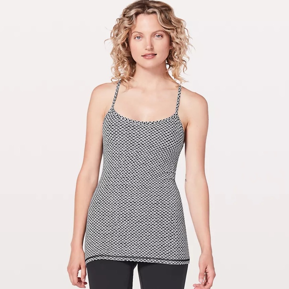 Lululemon Power Y Tank Top Monochromatic Black Size 4